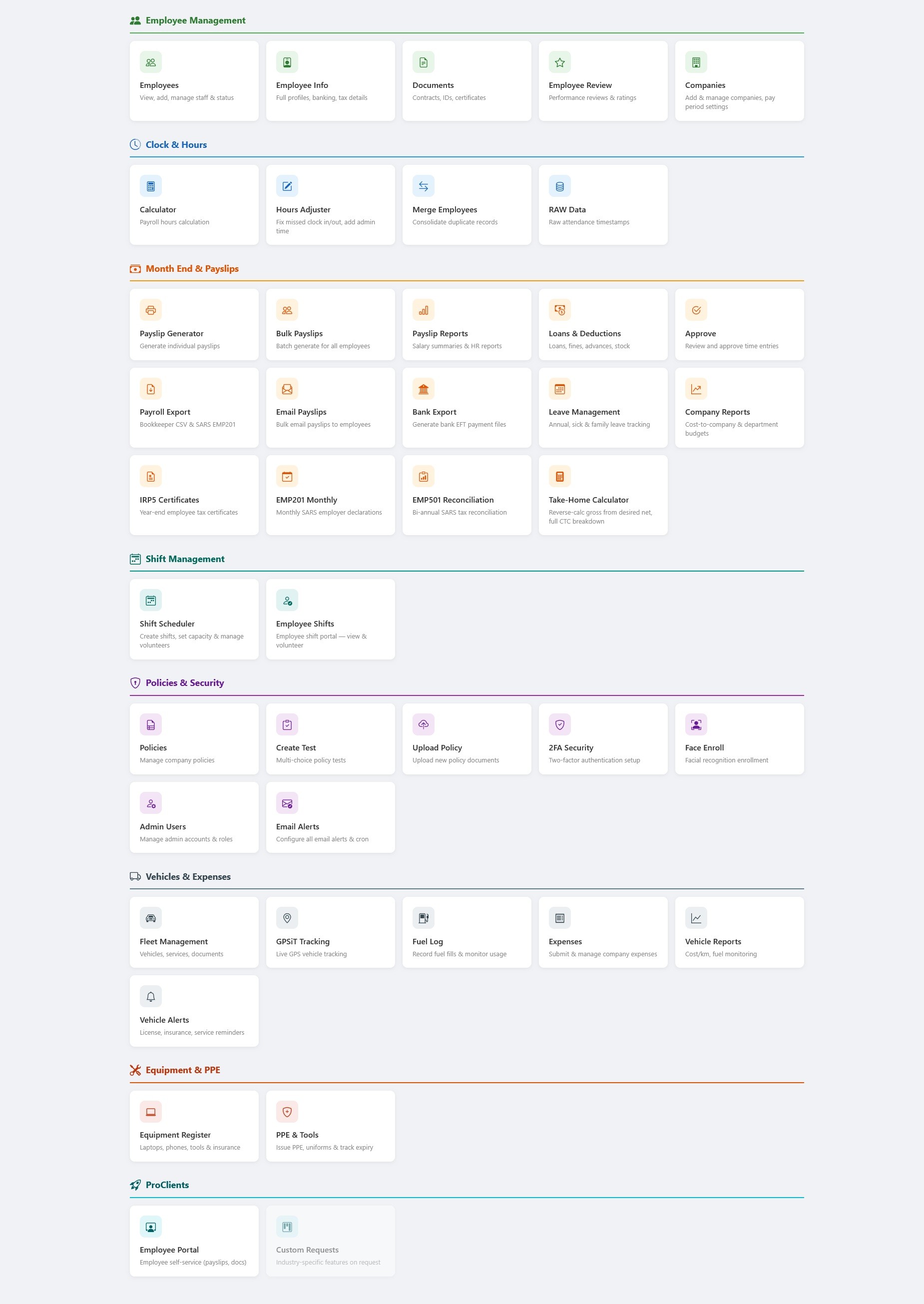 System Options Dashboard